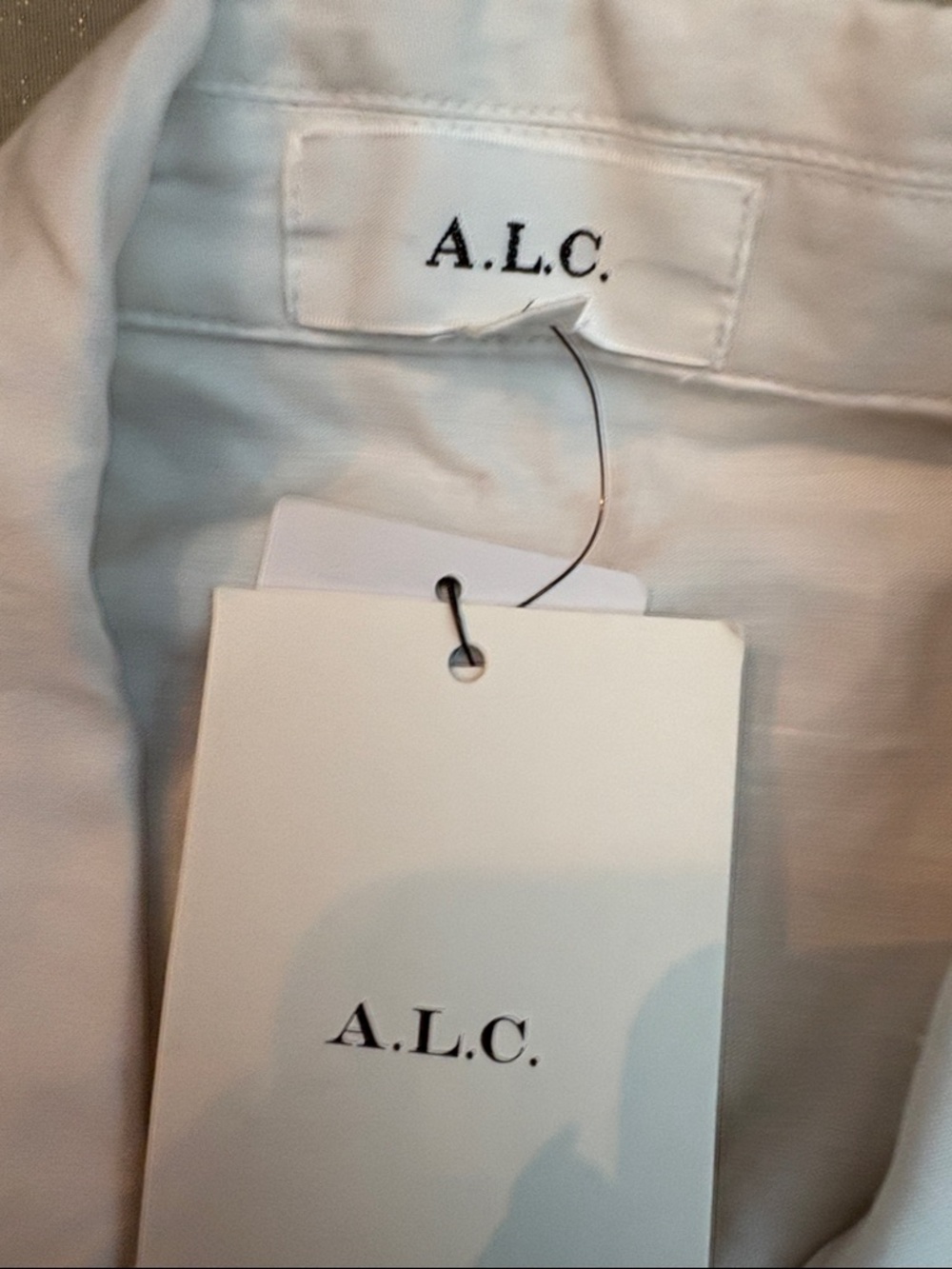 A.L.C. 'Ryan' Cotton/Linen Utility Wrap Mini-Dress, Off-White - size 14 - NWT - Picture 5 of 6